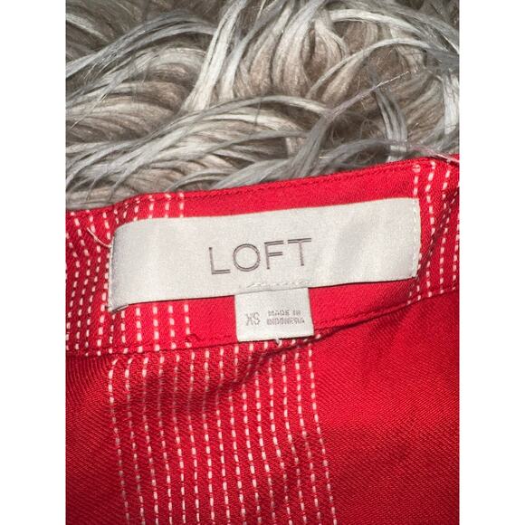 Loft women’s red wrap blouse - Picture 11 of 13